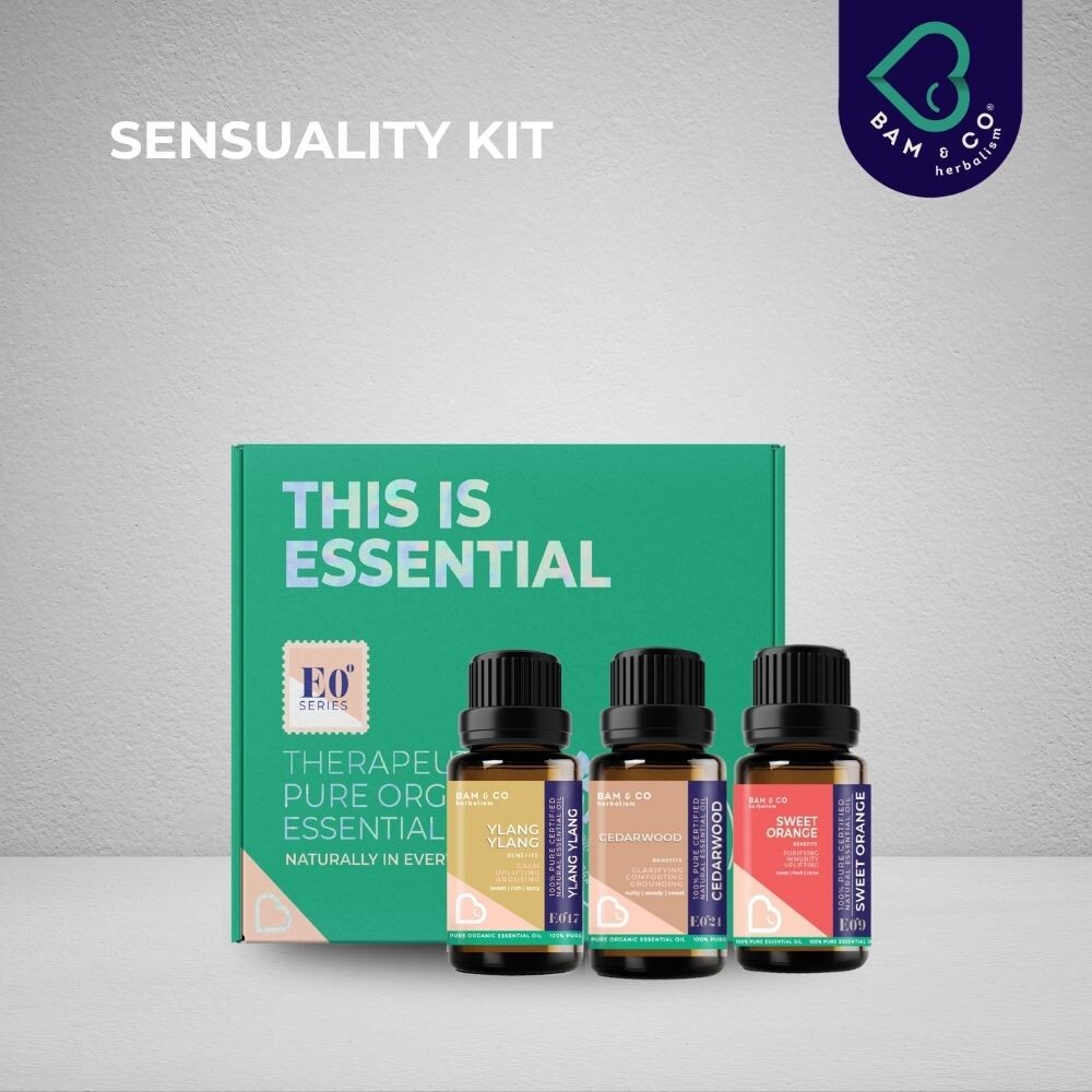BAM & CO Sensuality Kit Pleasure Enhancer Organic Essential Oil – 3 Types of Oil 5ml / 10ml